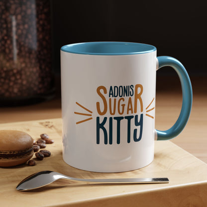 Adonis Sugar Kitty Signature - Coffee Mug 11oz Light Blue