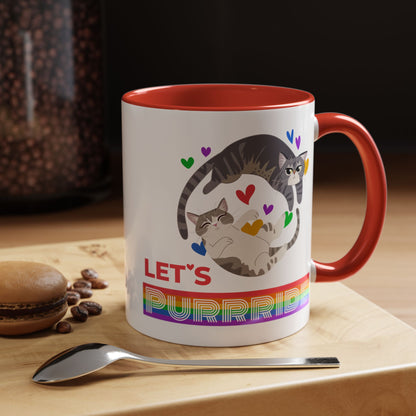 Let's PURRRIDE - Coffee Mug 11oz Red