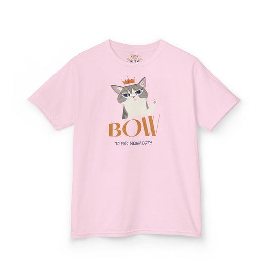 Bow To Her Meowjesty - Kids Heavy Cotton™ Tee