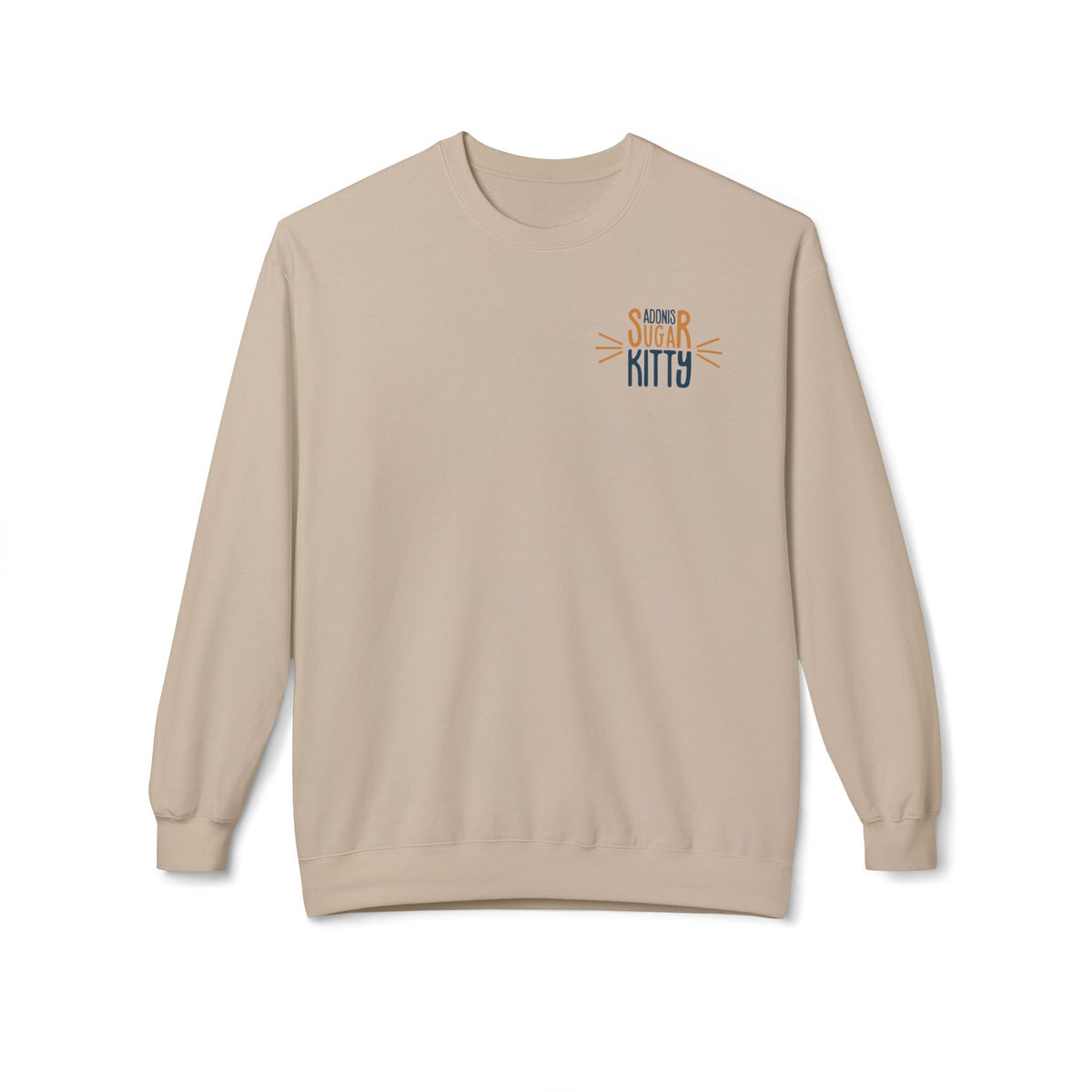 Adonis Sugar Kitty Signature/Mark - Unisex Sweatshirt Sand