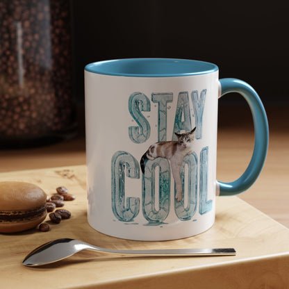 Stay Cool - Coffee Mug 11oz Light Blue