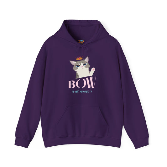 Bow To Her Meowjesty - Unisex Hoodie